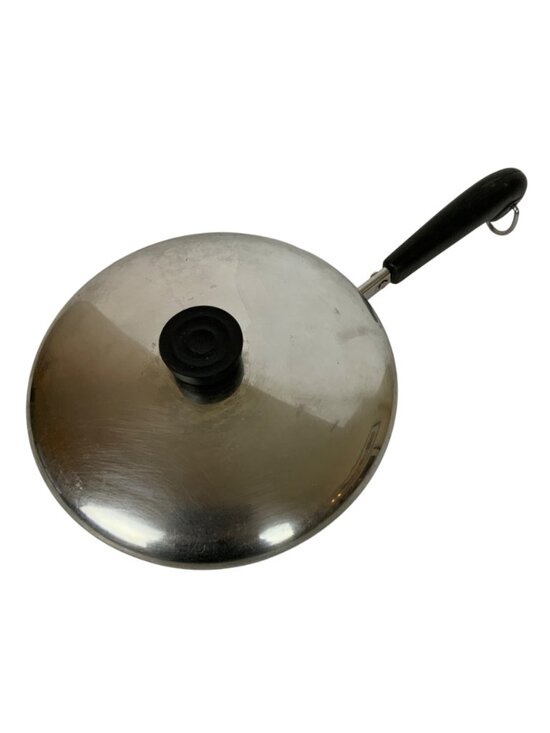 Revere Ware Copper Clad Stainless Steel 8 inch Skillet & Lid USA Vintage 1940s - Picture 6 of 10